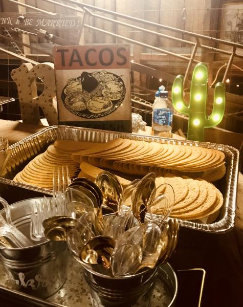 Fresh, authentic and delicious, our all inclusive Taco bar Buffet has been very popular with our Wedding Couples