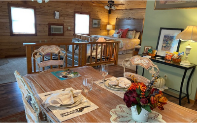click here to see our somewhere in time cabin