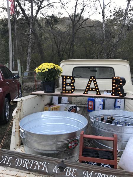 An optional way to serve cold drinks near the campfire.